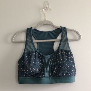 Zyia Pine Leopard Bomber Bra